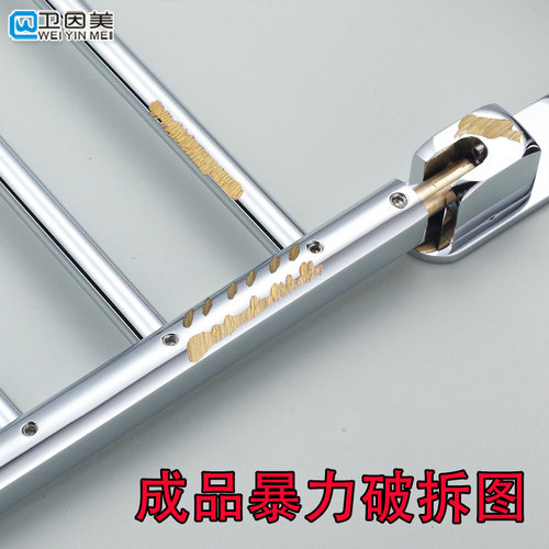 加厚可折叠浴巾架 全铜浴室卫浴五金挂件卫生间置物架活动毛巾架 - 图2