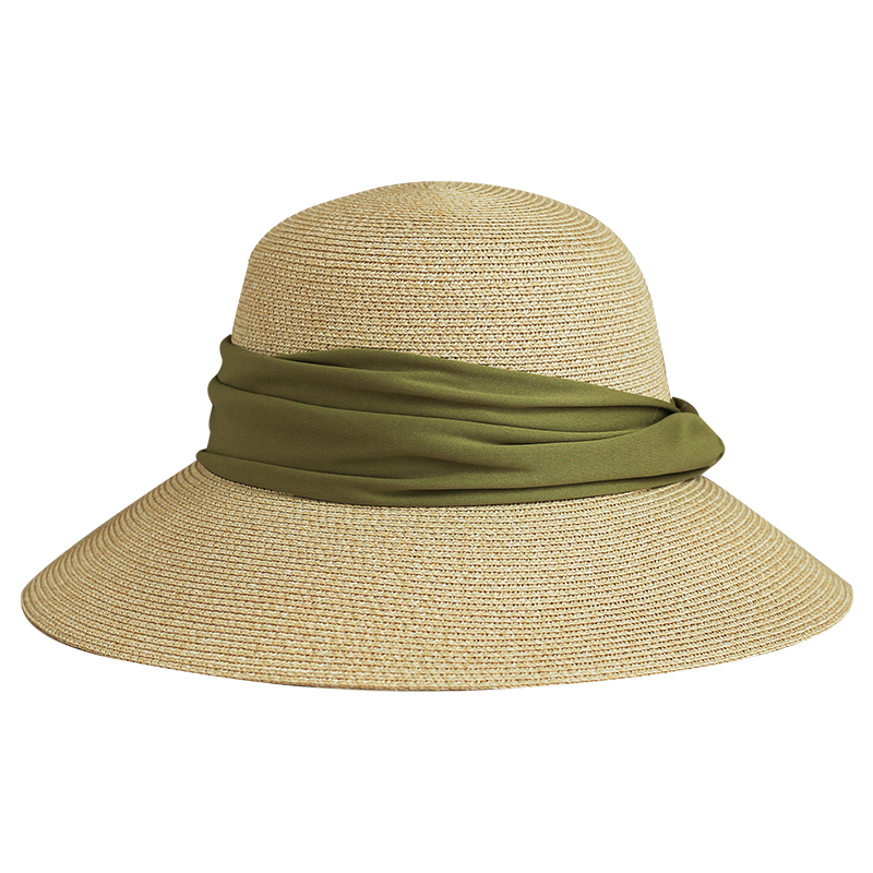 MISMEMO复古草帽女夏季海边度假沙滩帽可折叠法式遮阳帽百搭凉帽