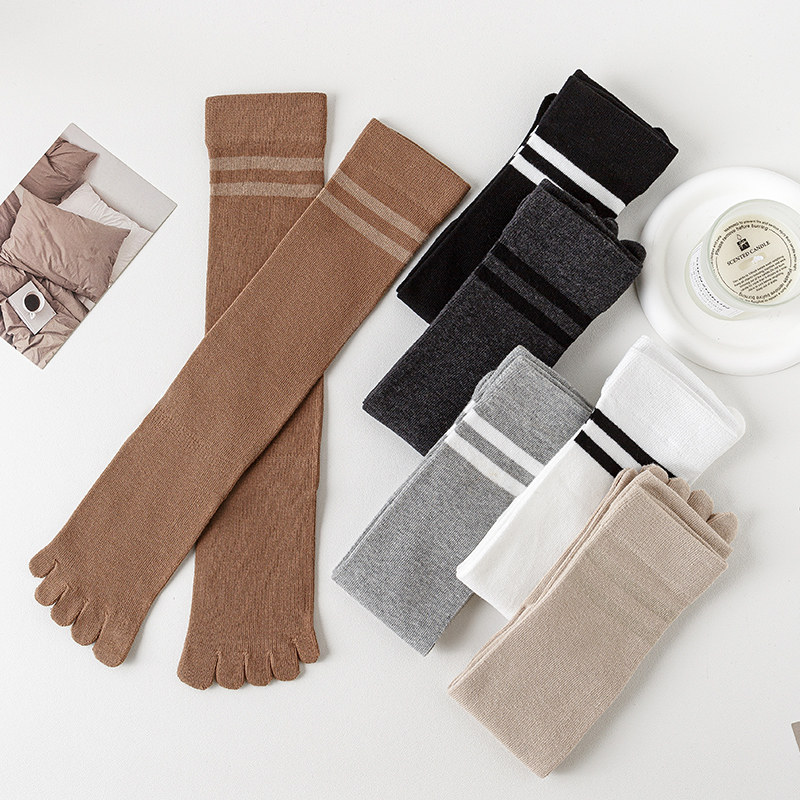 新款小腿袜堆堆袜五指袜女春季压力瘦腿分趾袜纯棉JK学生长筒美腿,淘宝优惠券,粉丝福利购,淘宝优惠卷