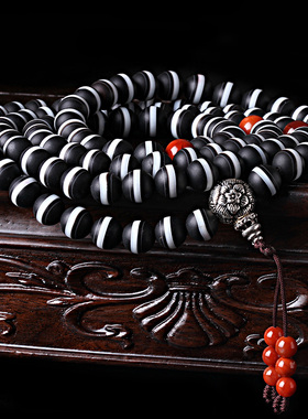 玛瑙玉髓项链一线药师珠