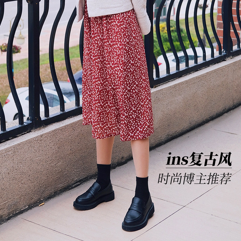 骆驼女乐福鞋jk制服英伦风小皮鞋 骆驼女鞋单鞋