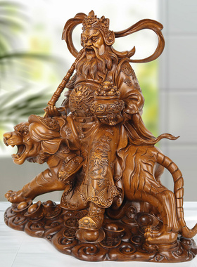 骑虎武财神赵公明摆件