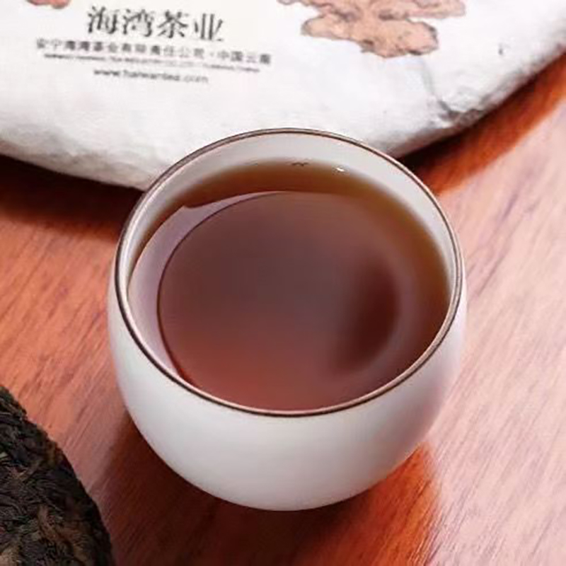 福森茶叶云南老同志普洱茶熟茶饼茶 2018年良工鹏图熟饼400g - 图2