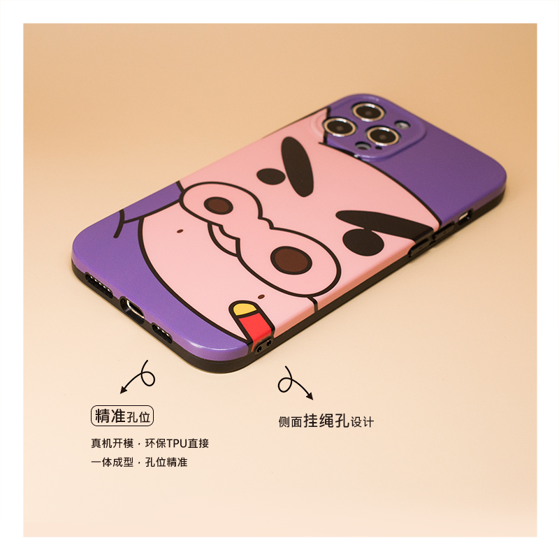 卡通肥嘟嘟左卫门猪xsmax适用13pro手机壳iphone11苹果12女xr可爱 - 图2