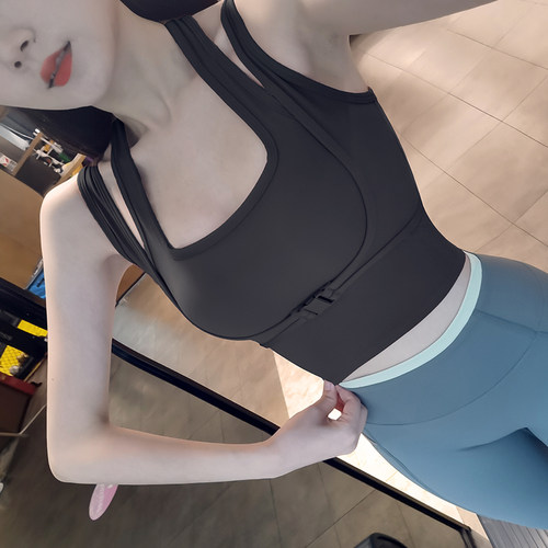 健身女孩收副乳运动内衣专业跑步防下垂瑜伽背心防震聚拢文胸网红 - 图2