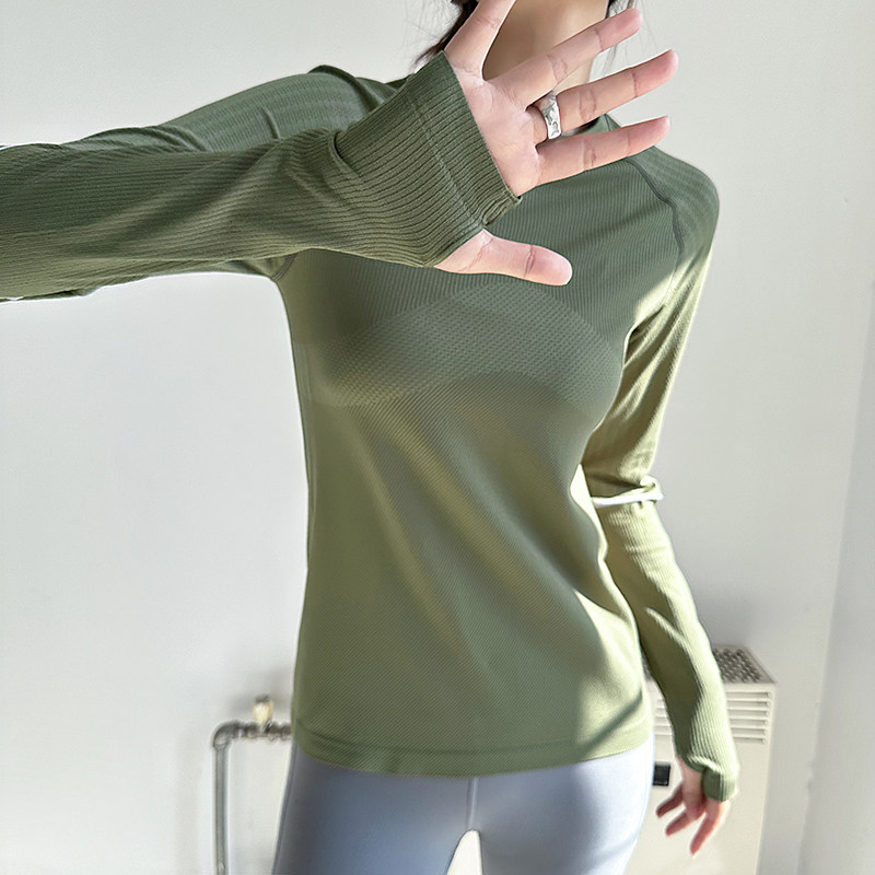 健身女孩简约瑜伽服修身显瘦运动上衣高弹透气跑步t恤训练长袖秋,淘宝优惠券,粉丝福利购,淘宝优惠卷