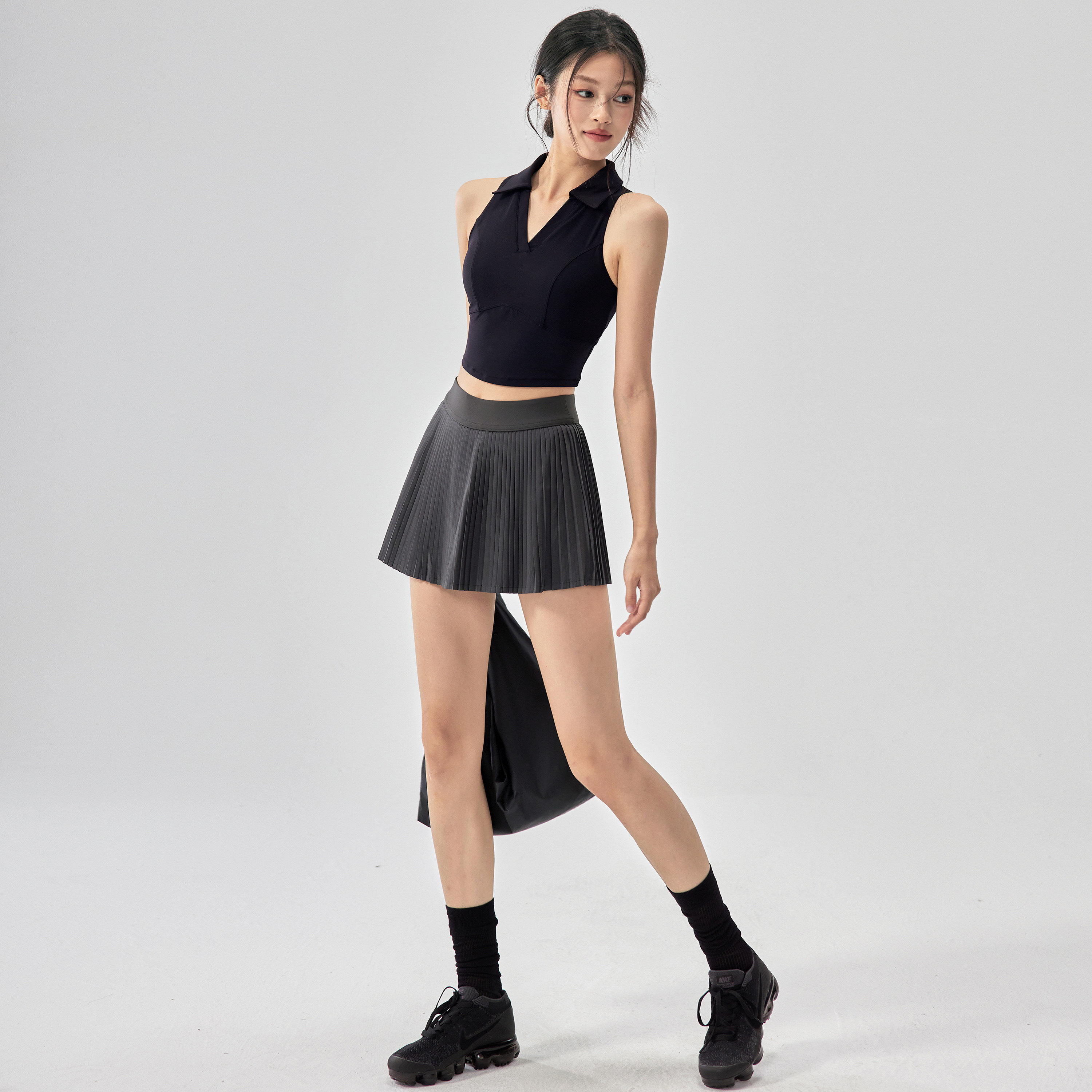 健身女孩百褶运动短裙夏防走光透气网球裙高腰户外跑步瑜伽半身裙,淘宝优惠券,粉丝福利购,淘宝优惠卷