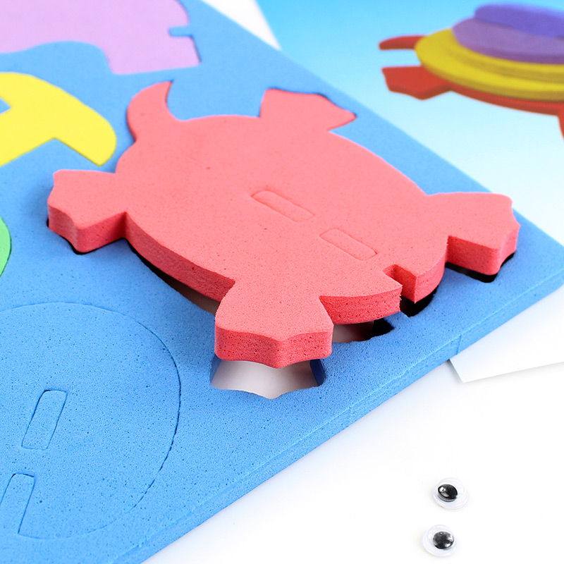 包邮儿童玩具eva泡沫动物拼装模型立体拼图恐龙孔雀猴子生日礼物-图2