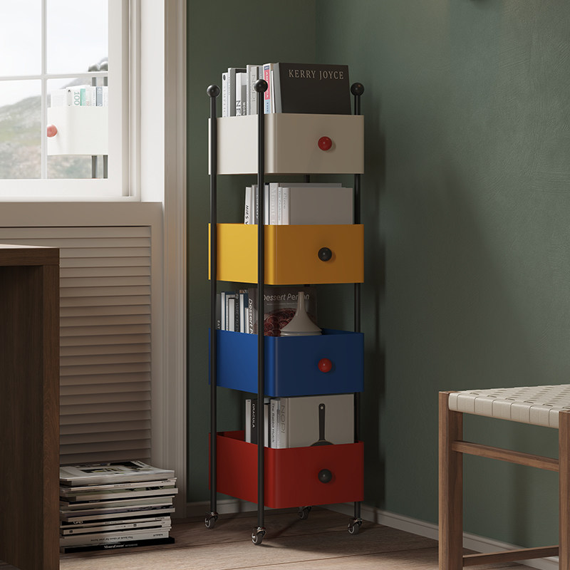 落地儿童书架可移动多层置物架收纳架家用转角储物柜展示柜小柜子,淘宝优惠券,粉丝福利购,淘宝优惠卷