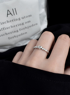 复古做旧爱心十字架韩版饰品戒指