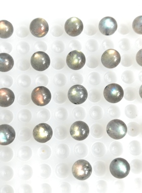 天然灯泡灰月光8mm圆珠手链散珠配件单珠