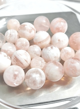 禧芙蓉XFORO水晶粉雪花幽灵11mm-16mm圆珠散珠单珠DIY串珠配件