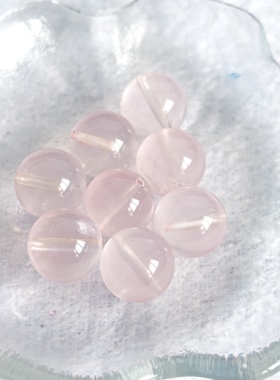 禧芙蓉XFORO粉水晶莫粉星光冰橘粉13mm-14mm 圆珠DIY手工单珠配件