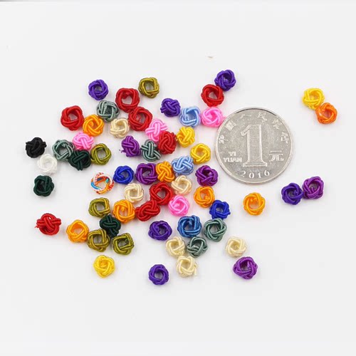 金银线圈菠萝扣璎珞结配件隔片DIY手链手工编织平结桃花结扣子 - 图1
