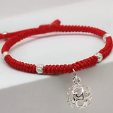 Плетеный браслет из бисера ручной работы, браслет из красной нити, материал, плетеное ожерелье, 1мм