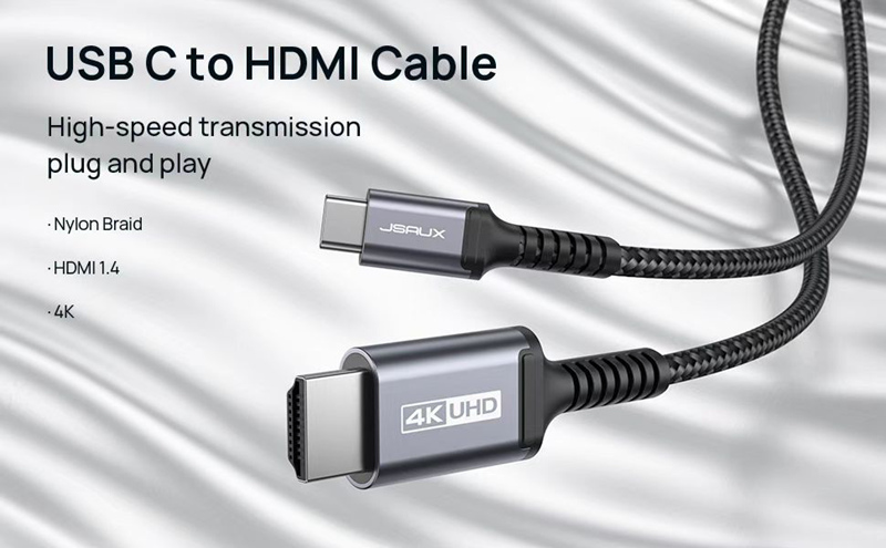 JSAUX/几硕Type-c对HDMI 4K高清传输线手机电视机60HZ同屏连接线-图0