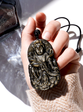 黑曜石平安扣高档礼物