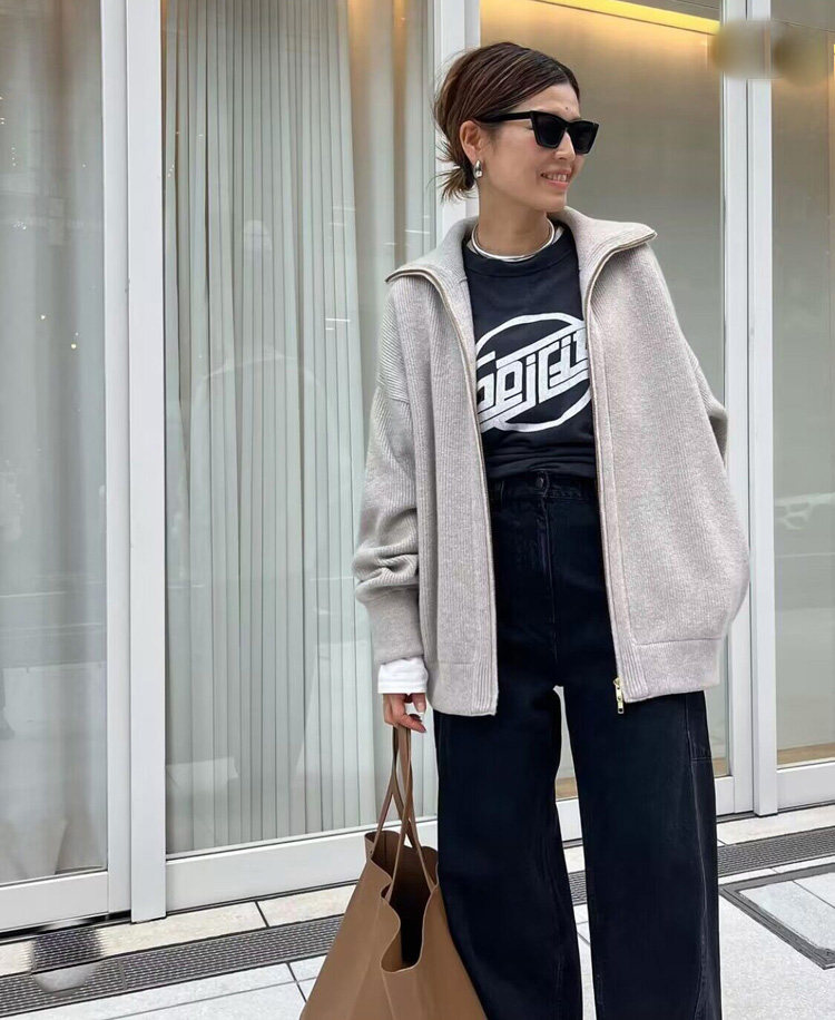 Deuxieme Classe 羊毛羊绒真丝混纺 厚实温暖 华丽肌理 拉链外套,淘宝优惠券,粉丝福利购,淘宝优惠卷