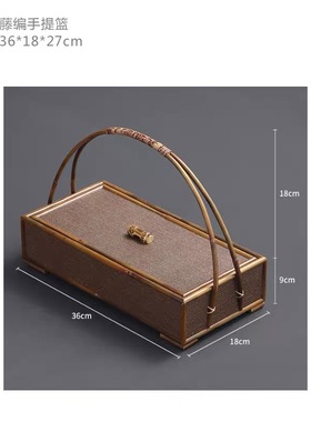 现代新中式样板房厨房台面酒具提盒乌金石茶盘杯子组合装饰摆件