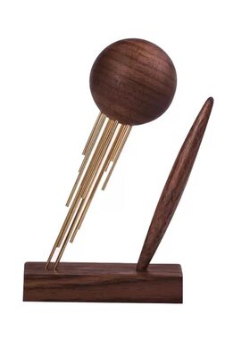 现代轻奢样板房书房书桌书架书柜高档实木笔筒收纳盒装饰品摆件