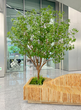 仿真马醉木假植物造景大型室内装饰绿植假吊钟树橱窗天井简约景观