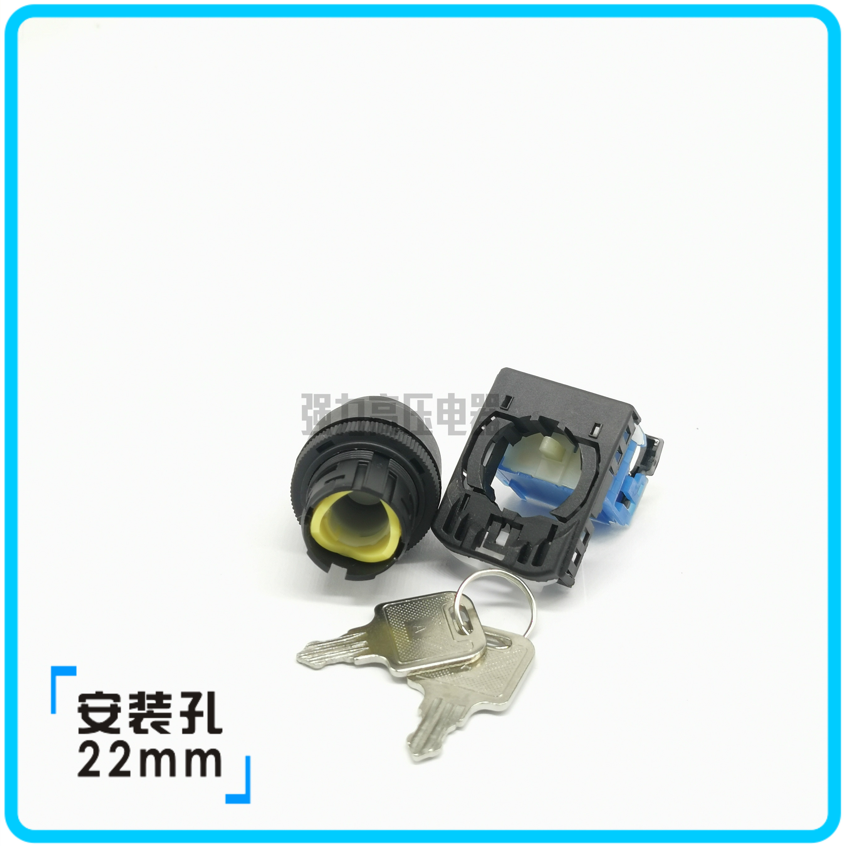 【富上】2档带钥匙选择旋钮开关AP/AR22JR-2A/2B10A 2B11A 双边 - 图2