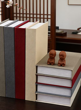 新中式麻布装饰书道具书