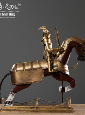 欧式风中世纪家居客厅武士盔甲