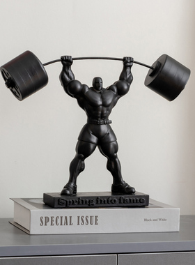 速发创饰成约一举简名抽象人物雕塑摆件酒柜装意全力以赴轻奢树脂