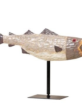 快速发货现代创意支架鱼摆t件家居饰品玄关客厅房间装饰品橱窗可