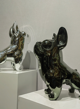 莎芮创意轻奢斗牛犬摆件