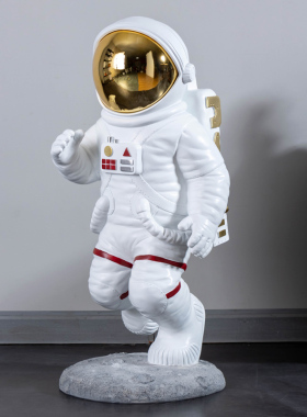 轻奢创意宇航员摆件大型落地展厅装饰品现代简约风太空人艺术摆设