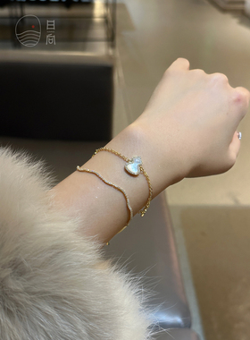 超贵气～轻奢贝母葫芦手链女小众设计网红爆款新玫瑰金高级感手饰