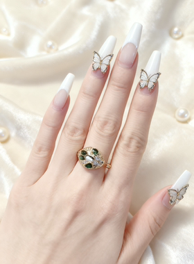 轻奢原创欧美风小众高级感气质通勤时尚百搭金色开口戒指