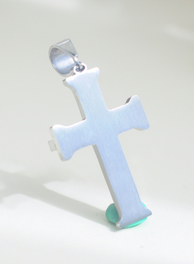 潮流复古十字架项链女小众设计感