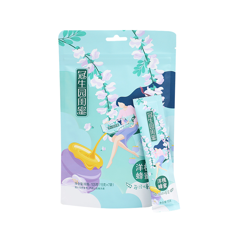 冠生园闺蜜洋槐蜂蜜便携条装15g*7袋早餐冲饮一周装制作果茶甜品-图0