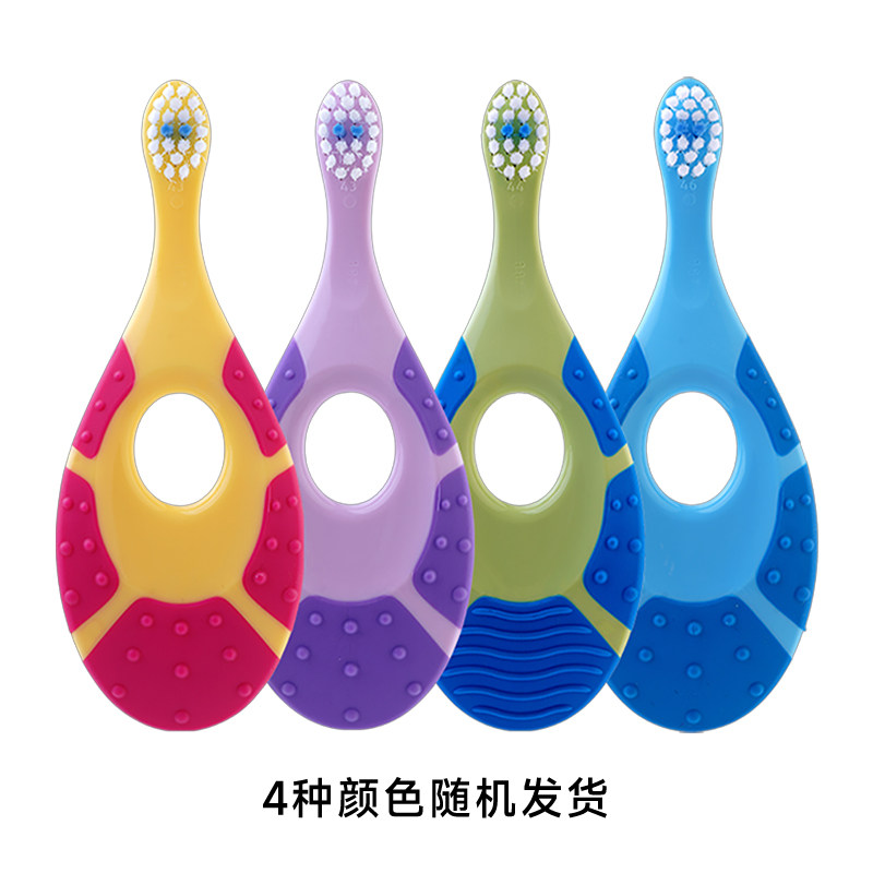 挪威jordan进口婴幼儿童牙刷0-2岁训练护齿乳牙咬咬口腔清洁*4支