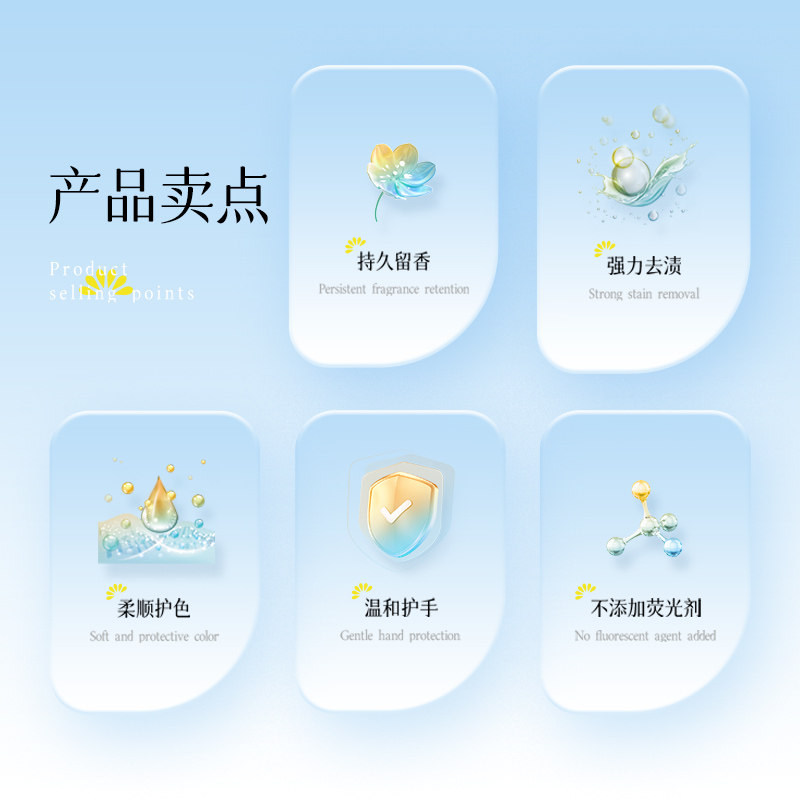 【下拉详情领优惠】包邮蓝漂小苏打洗衣液2kg*1瓶持久留香香氛款