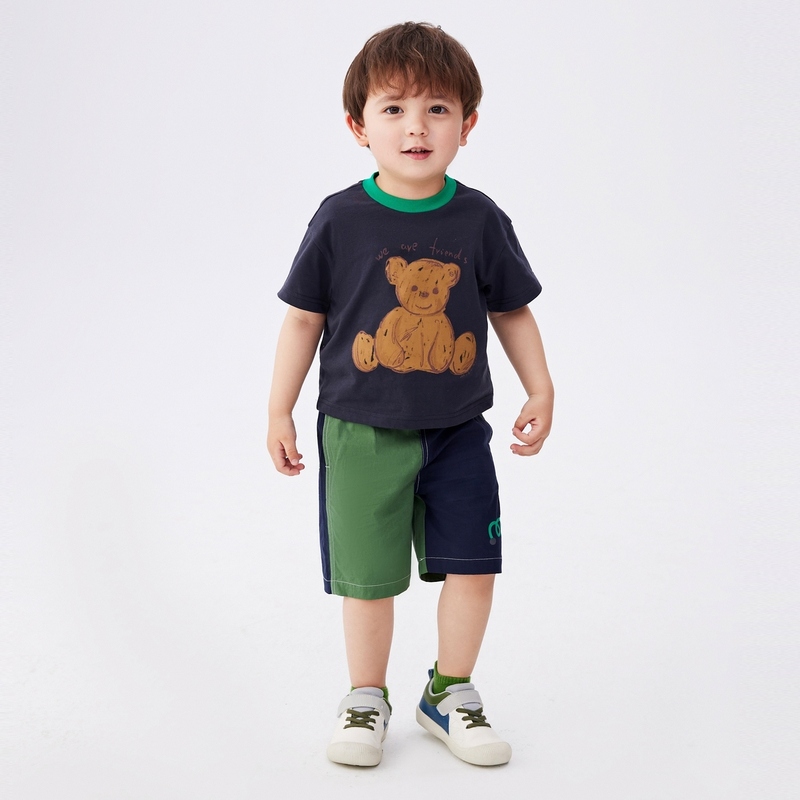 闪闪发光的宝物马拉丁童装儿童T恤24夏新款男女小童笔触感短袖T恤 - 图1