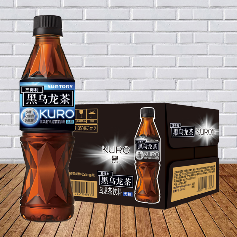 SUNTORY 三得利 无糖黑乌龙茶 350ml*12瓶