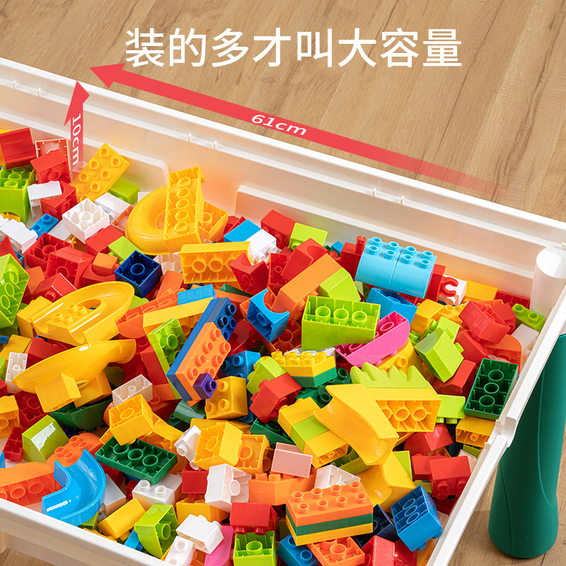 1-3岁大颗粒多功能儿童积木桌子男孩宝宝益智拼装游戏玩具6岁以上-图2