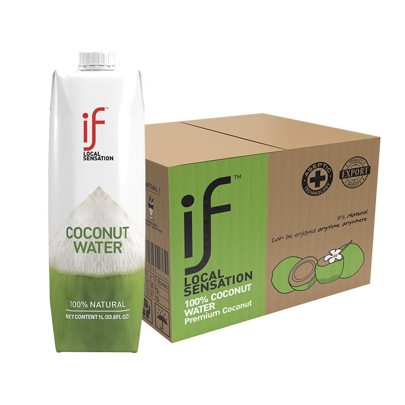 if进口椰子水1L*12瓶100%NFC纯天然含电解质果汁夏季清凉饮料 - 图3