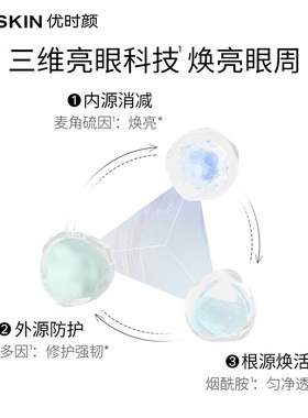 优时颜微笑眼霜500道尔顿肽18g
