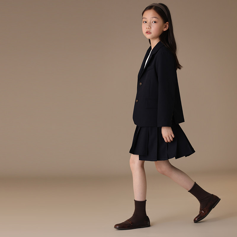哈齿童装春秋藏青色西装男童女童上衣学院风儿童正装西服外套大童,淘宝优惠券,粉丝福利购,淘宝优惠卷