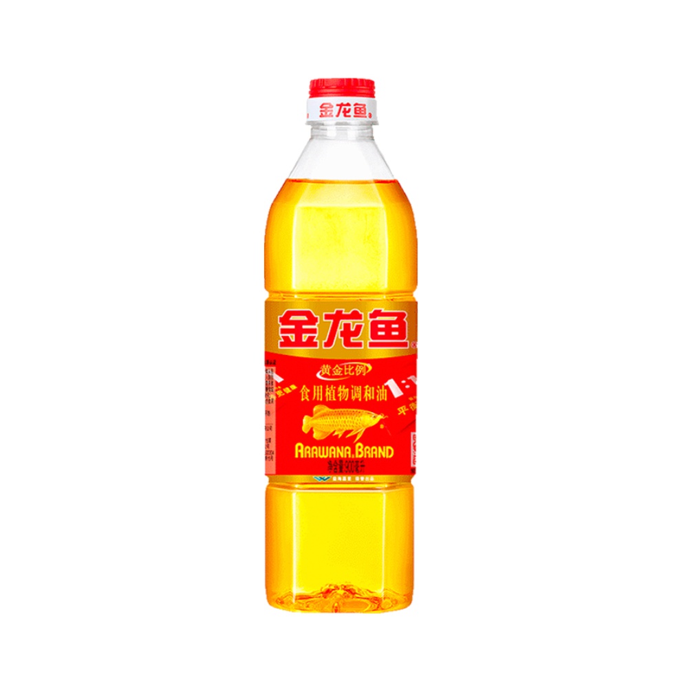 金龙鱼 黄金比例食用植物调和油900ml/瓶 健康食用油 营养家用 - 图0