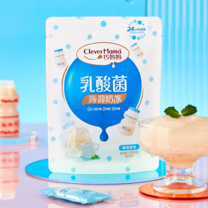 巧妈妈果冻布丁乳酸菌蒟蒻果冻20g*6枚/袋休闲零食儿童零食