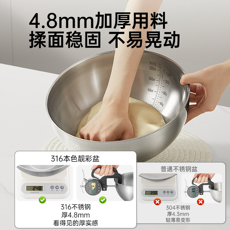 炊大皇316不锈钢盆套装可组合多规格厨房家用洗菜盆打蛋多功能盆,淘宝优惠券,粉丝福利购,淘宝优惠卷