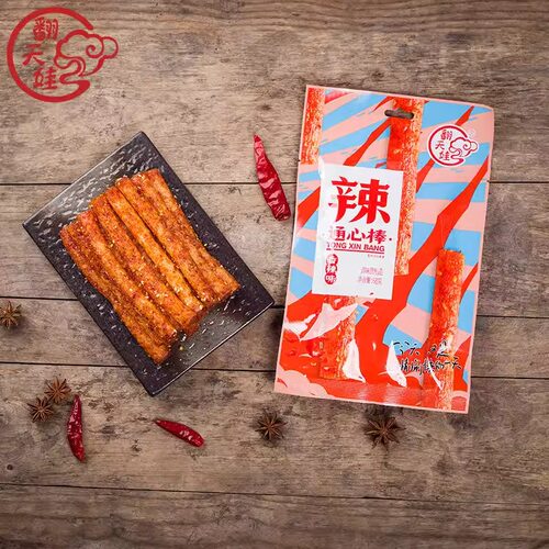 翻天娃通心棒辣条68g*3包香辣味解馋小零食时怀旧面筋素肉小吃 - 图3