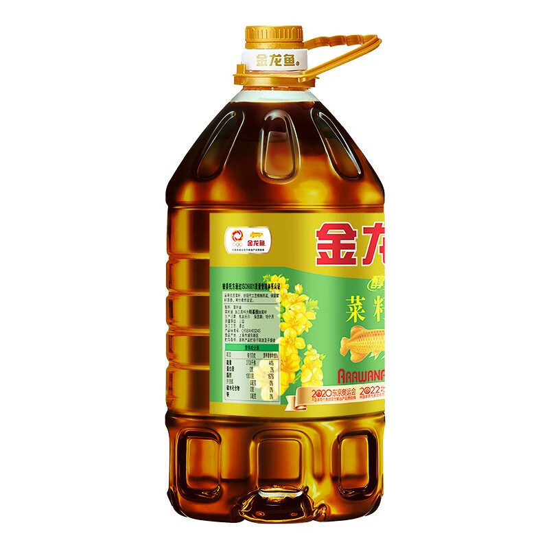 金龙鱼醇香菜籽油5L大桶装醇香菜油家用食用油炒菜 - 图1