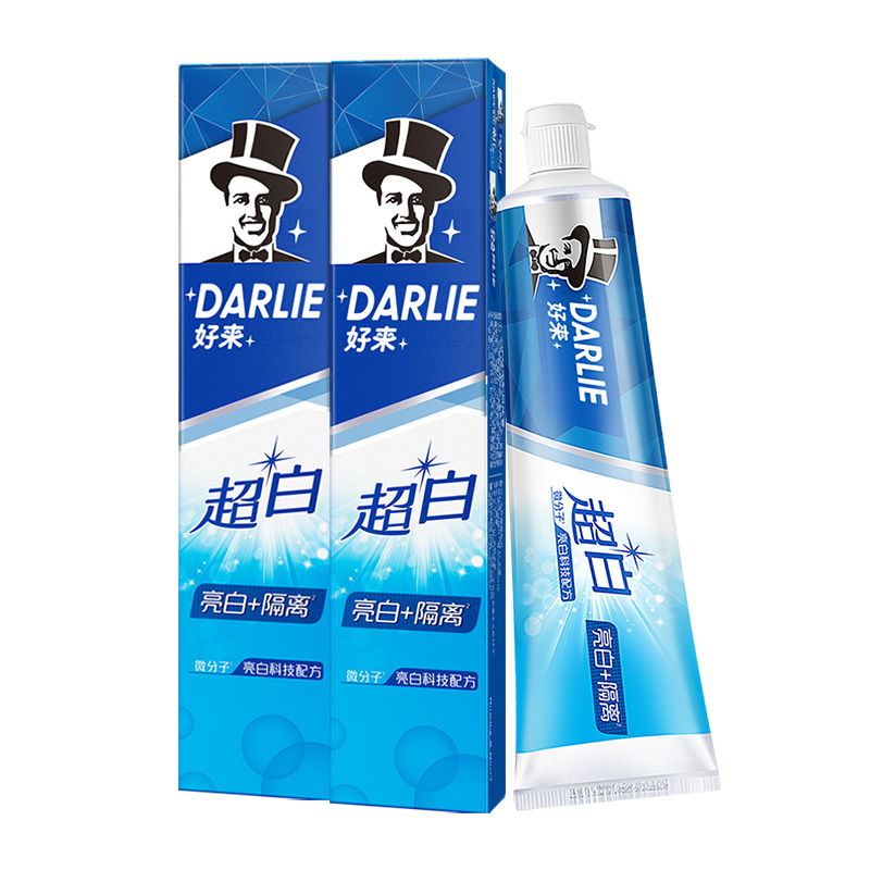 DARLIE好来(原黑人)牙膏超白190g亮白清洁护龈去牙渍清新口气去黄-图0